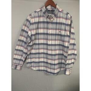 Vineyard Vines Slim Fit Tucker Shirt Mens L Plaid Cotton Stretch Button Down